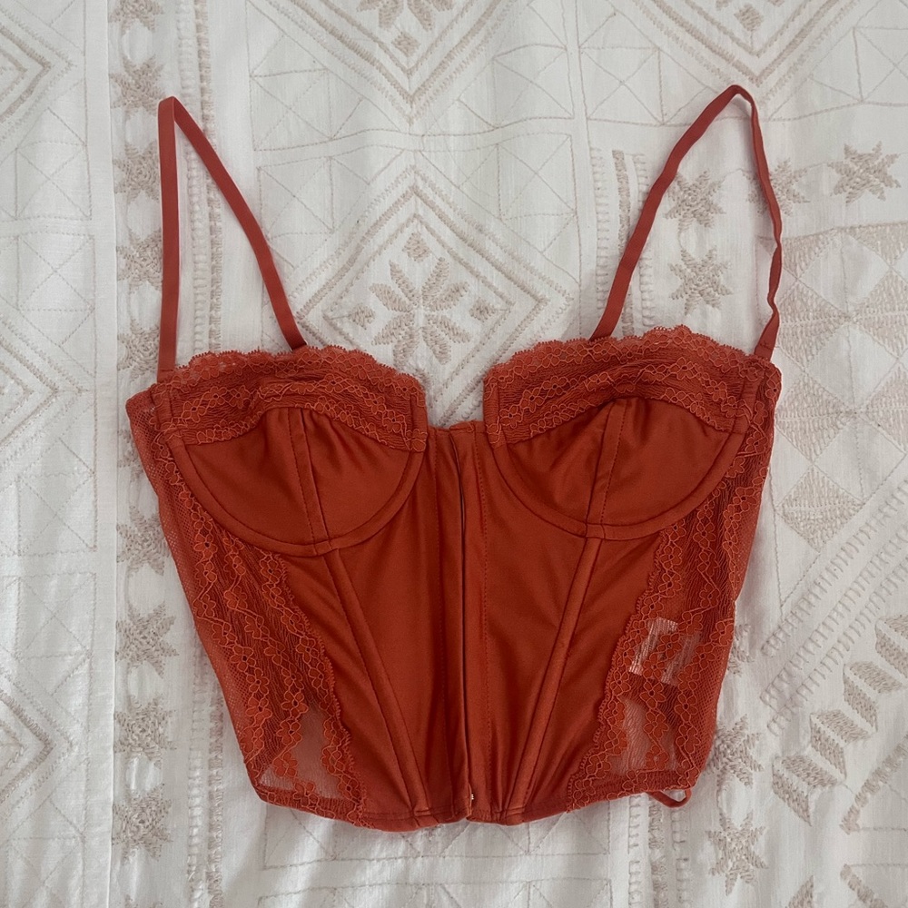 Orange Corset Top